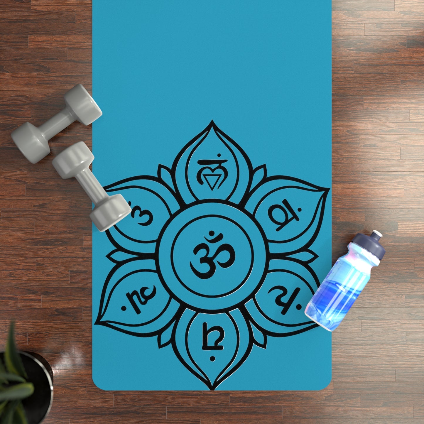Elevate Your Practice Blue Ohm Mandala Rubber Yoga Mat