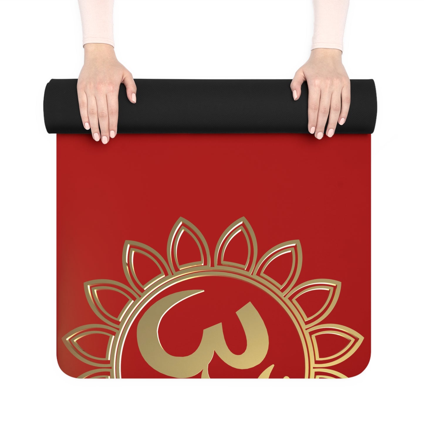 OHM Red Rubber Yoga Mat