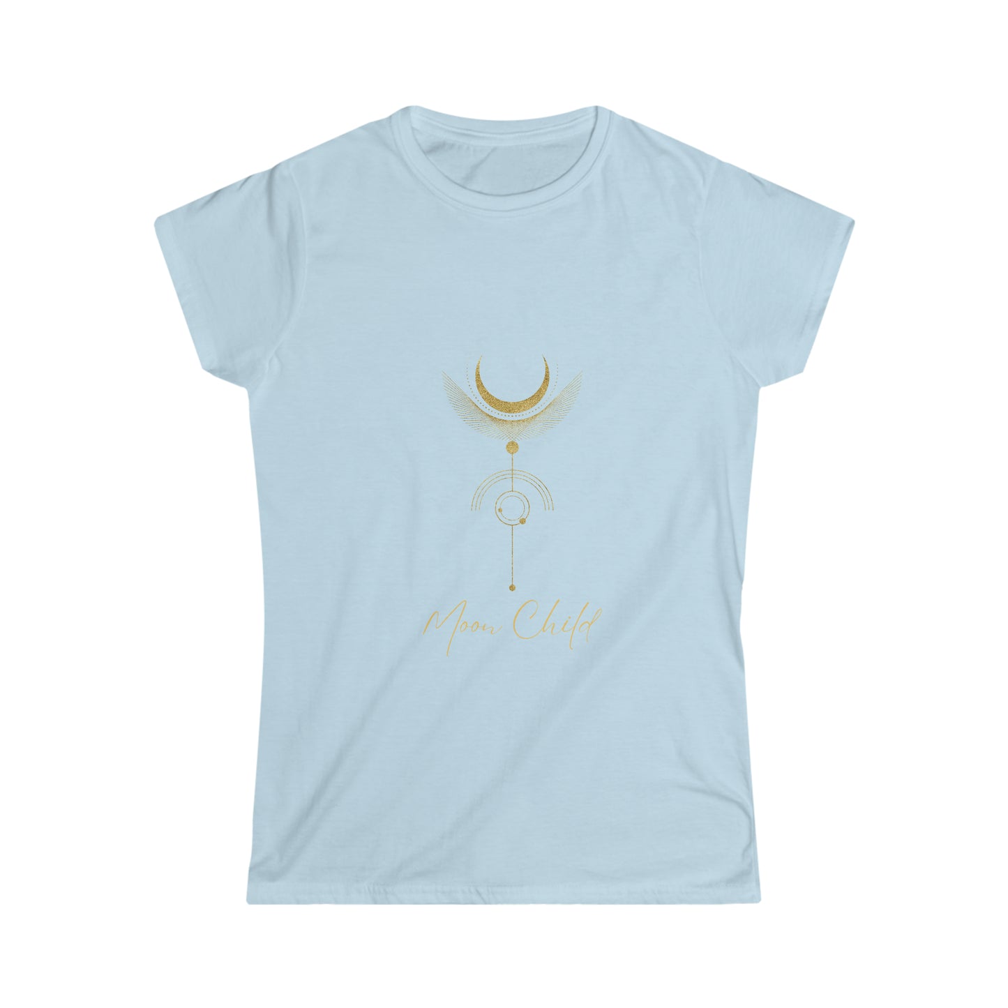 Moon Child Celestial Gold Women's Softstyle Tee